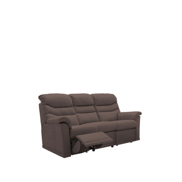G Plan Malvern 3 Seater 3 Cushion Recliner in Leather - Left Hand Facing - Manual - Grade H