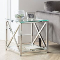 Kilver Lamp Table - Silver - Silver