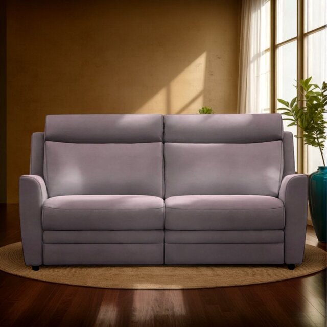 Dakota Double Power Recliner Large 2 Seater Sofa with USB Ports Leather - Leather