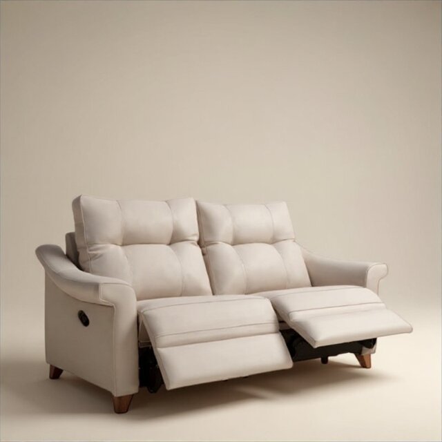 Riley Large Sofa Double Recliner in Leather - Manual - Grade H