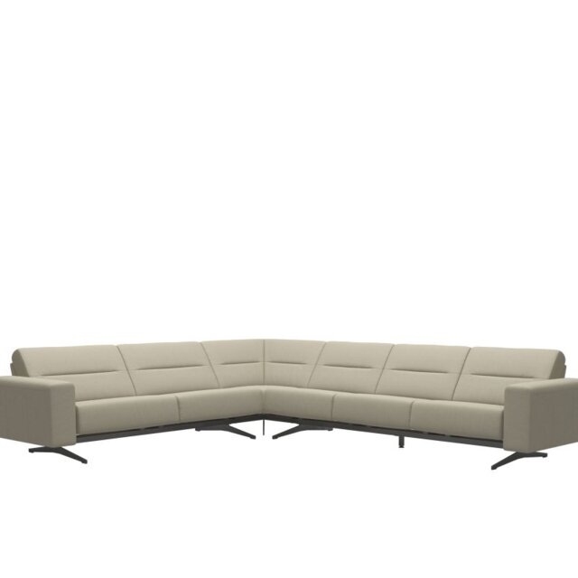 Stella Corner Group, 2.5 Seats LHF, 3 Seats RHF, with Upholstered Arms in Leather - S1 - Batick