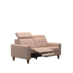 Anna A1 2 Seater Sofa 2 Power Recliner in Fabric - Wood