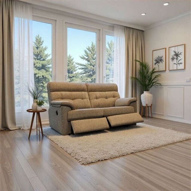 Laurie Reclining 2 Seater Sofa DBL In Fabric - Grade W - Manual