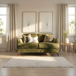 Camille 2 Seater Sofa - Aqua Clean