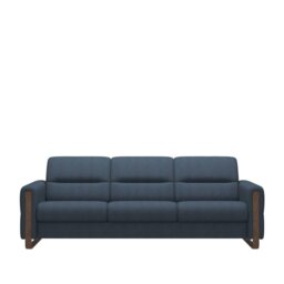 Fiona 3 Seater Sofa with Wood Arms in Fabric