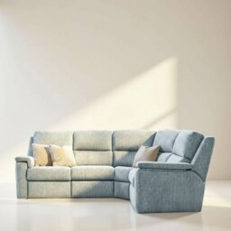 Harper Corner Sofa In Fabric - Power with Head Rest and Lumbar - Manual Recliner - Grade B