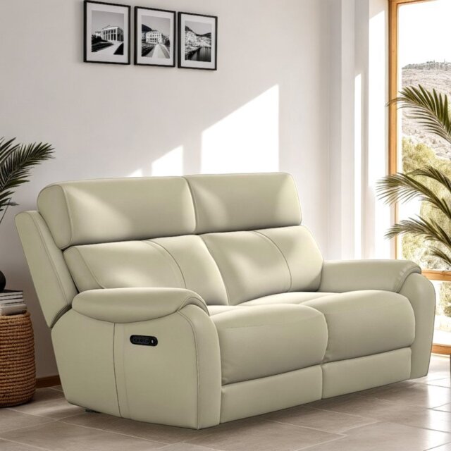 Winchester 3 Seater Recliner in Leather - Mezzo - Manual Recliner
