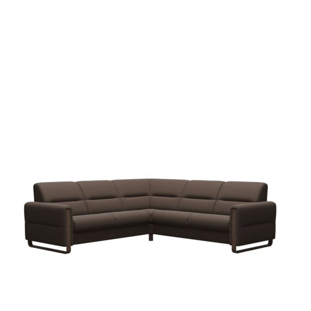 Fiona Corner Group, 2 Seats LHF, 2 Seats RHF, with Wood Arms in Leather - Paloma