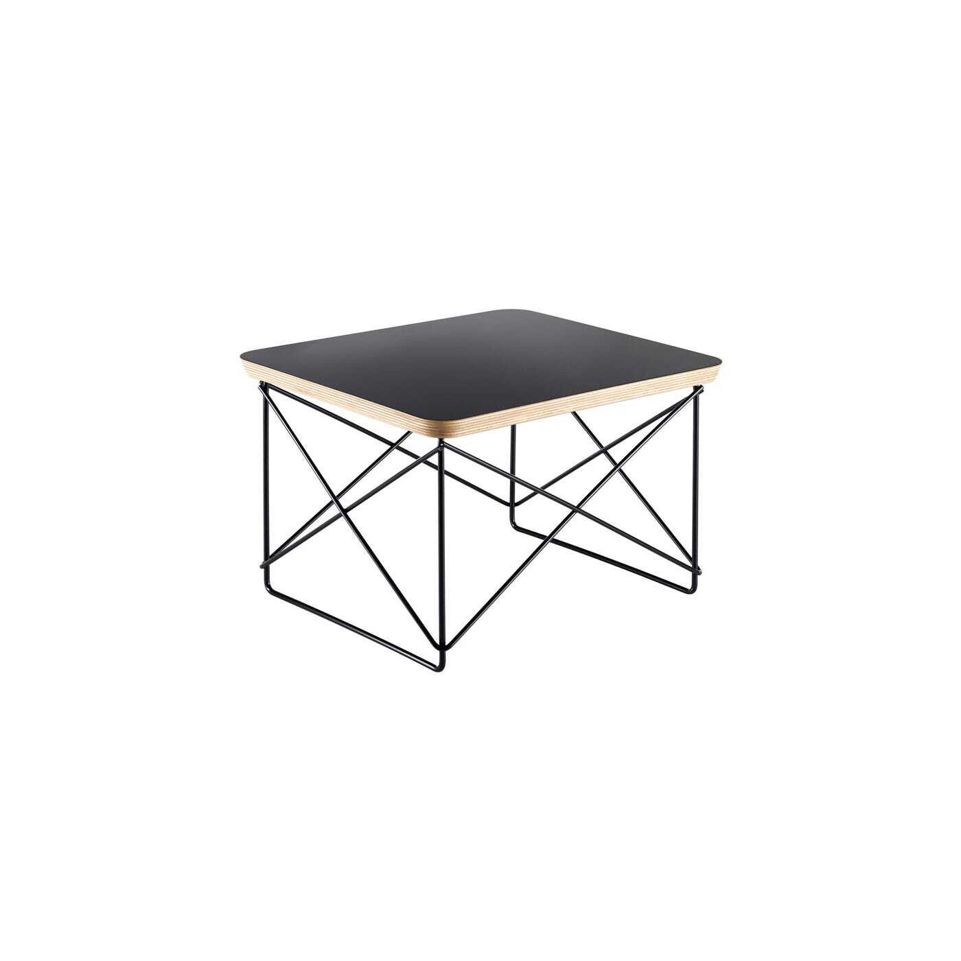 Vitra Occasional Table LTR Black with Basic Dark Legs
