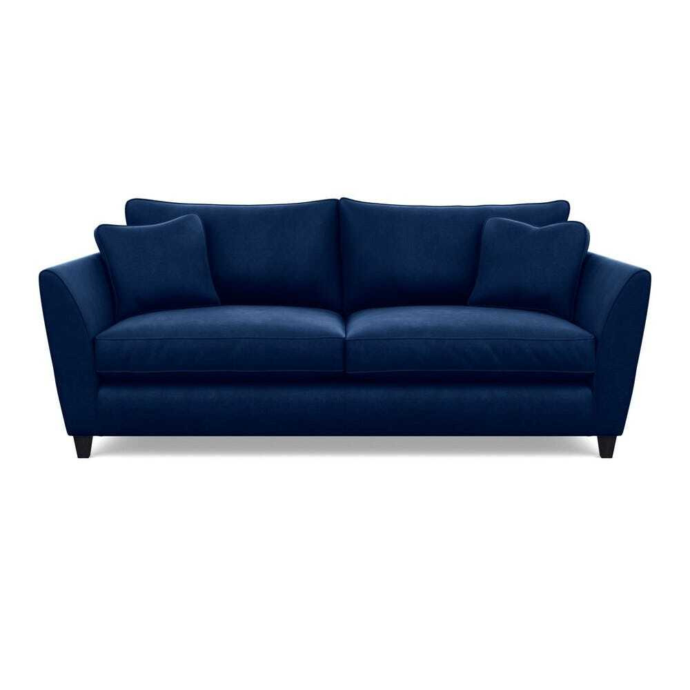 Heal's Torino 4 Seater Sofa Velvet Midnight Black Feet