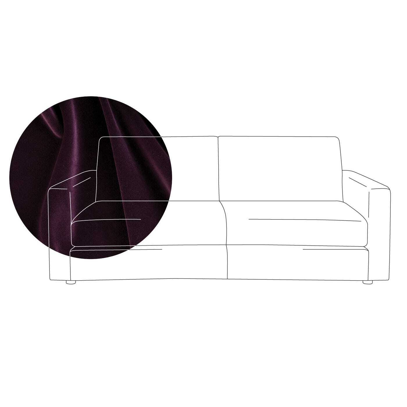 Heal's Nimbus 3 Seater Sofa Velvet Grape Black Feet - Heal's UK Furniture