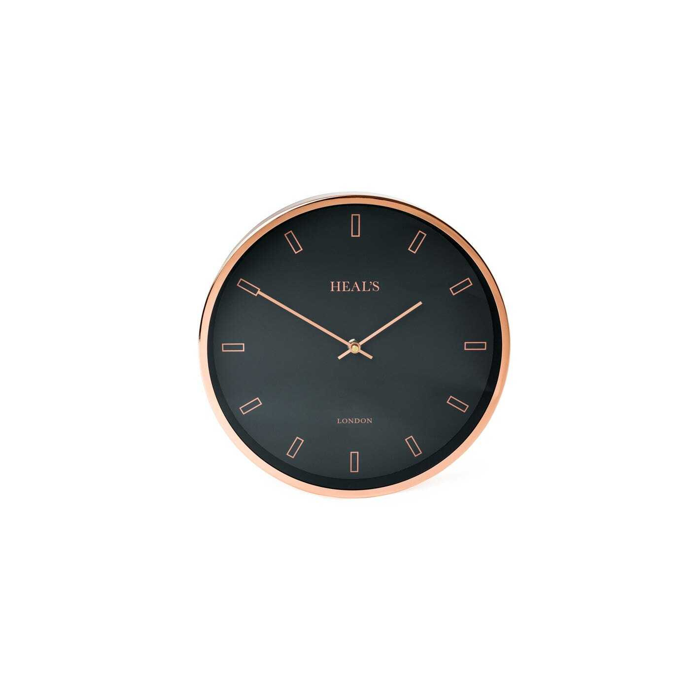Heal's Clock Black & Copper