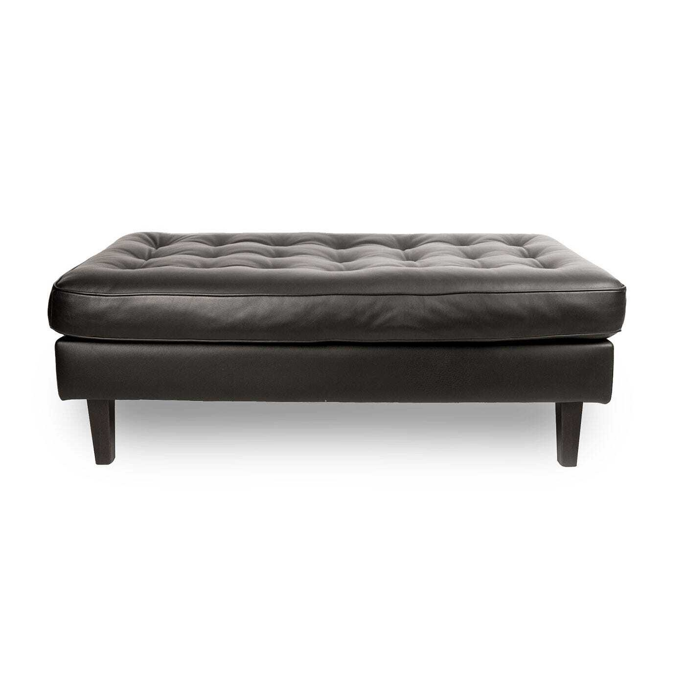 Heal's Hepburn Ottoman St Mortitz Wool Teal Wenge Black Feet