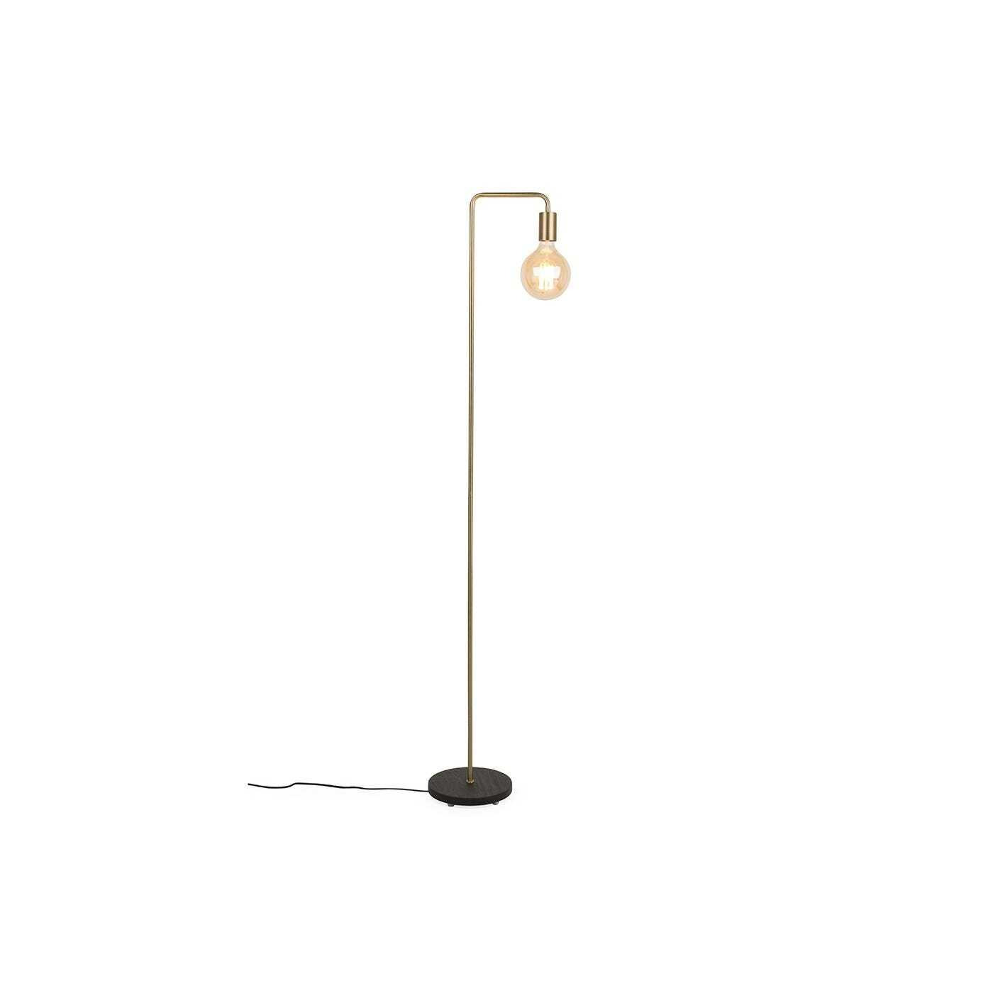 Heal's Junction Floor Lamp Walnut Base Brass