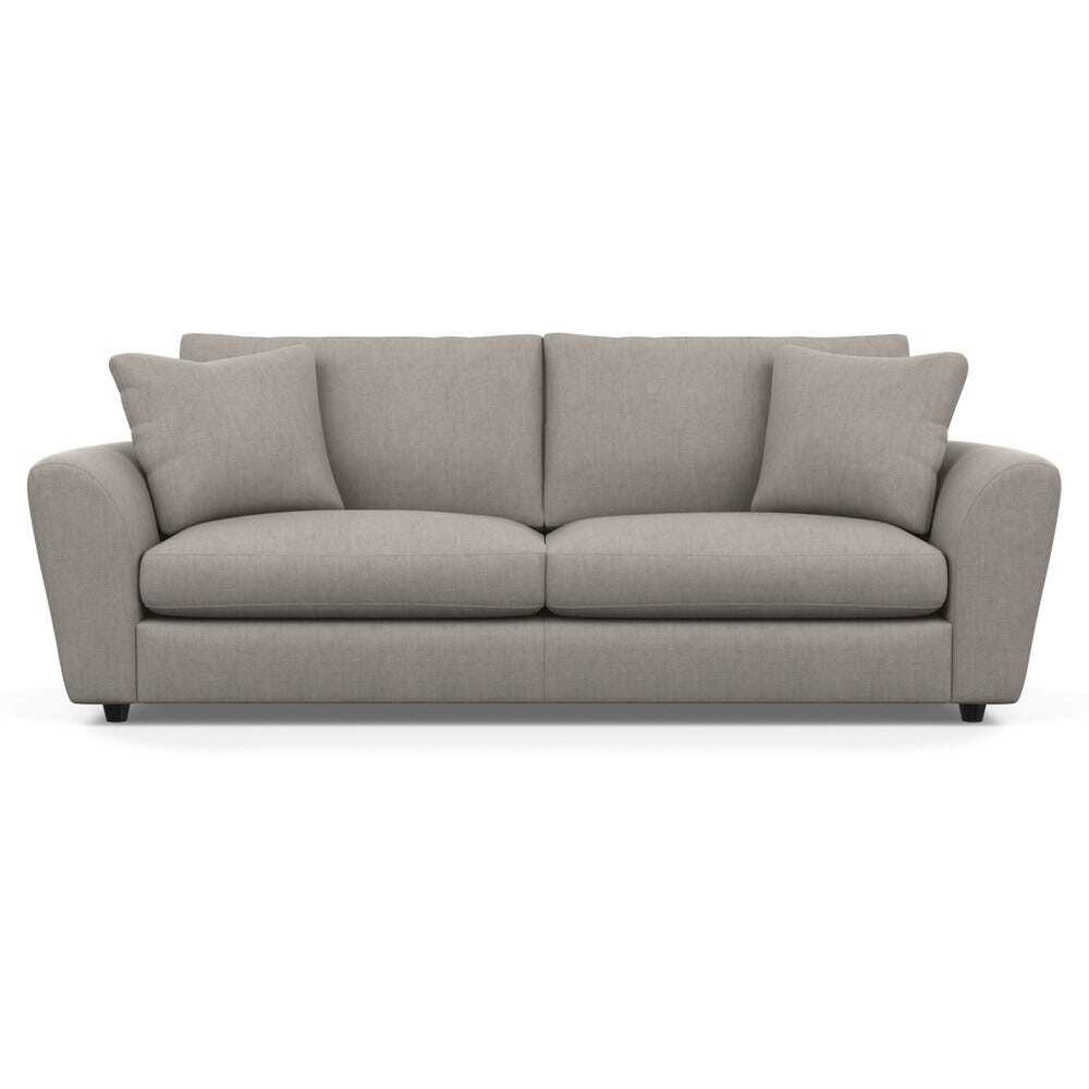 Heal's Snooze 5 Seater Sofa Broad Weave Pebble Black Feet