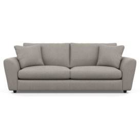Heal's Snooze 5 Seater Sofa Broad Weave Pebble Black Feet