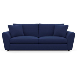 Heal's Snooze 5 Seater Sofa Melton Wool New Navy Black Feet