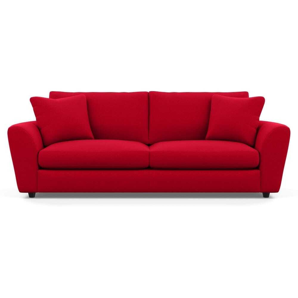 Heal's Snooze 5 Seater Sofa Melton Wool Red Oxide Black Feet