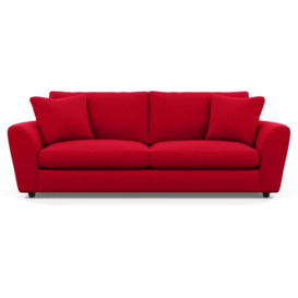 Heal's Snooze 5 Seater Sofa Melton Wool Red Oxide Black Feet