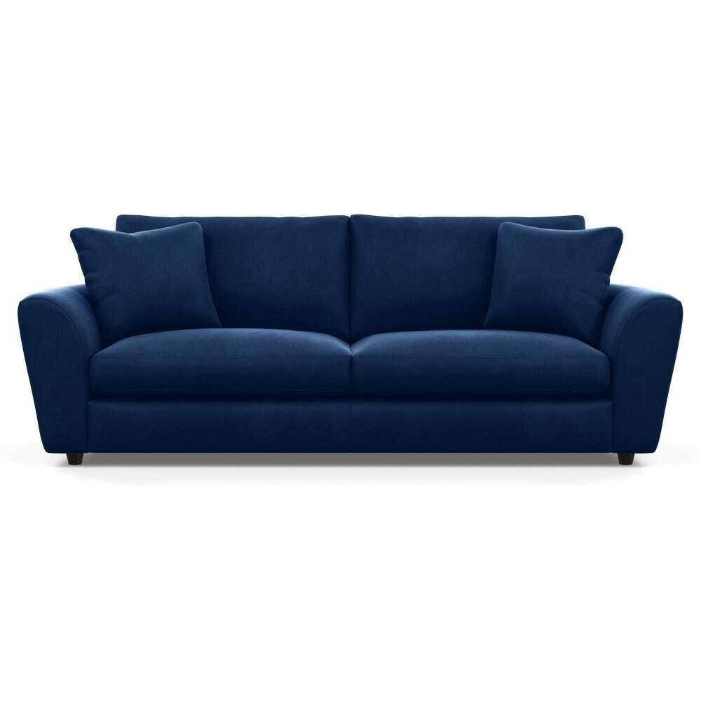 Heal's Snooze 5 Seater Sofa Velvet Midnight Black Feet