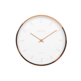 Heal's White & Copper Wall Clock