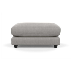 Heal's Snooze Footstool Melton Wool Granite Black Feet