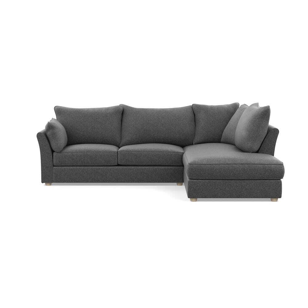 Heal's Tailor Right Hand Facing Corner Sofa Melton Wool Granite Natural Feet