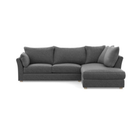 Heal's Tailor Right Hand Facing Corner Sofa Melton Wool Granite Natural Feet
