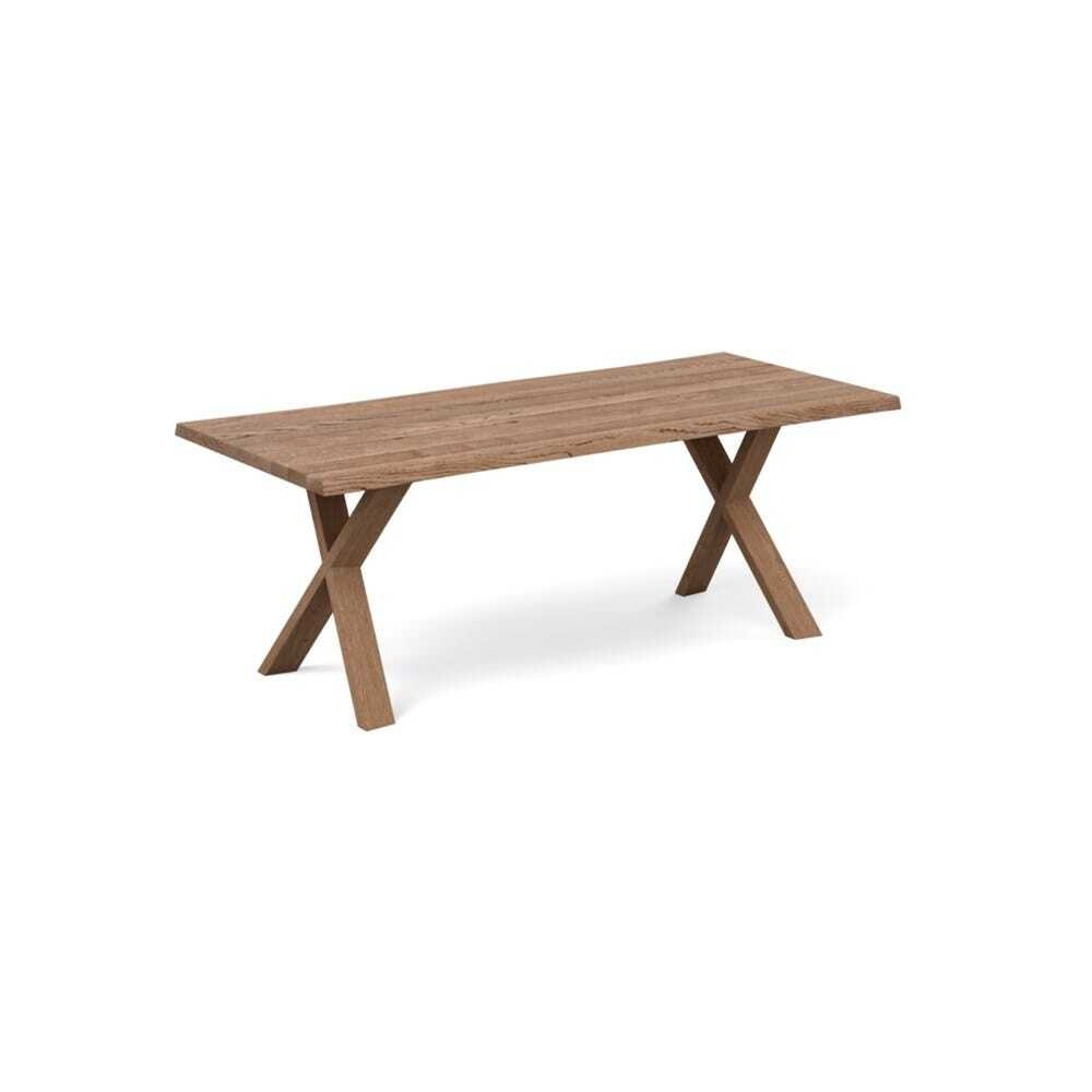 Heal's Oslo Table 180x100cm Smoked Oiled Oak Natural Edge Not Filled - Heal's UK Furniture