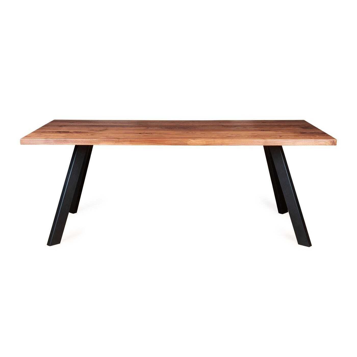 Heal's Madrid Table 200x90cm Grey Oiled Oak Natural Edge Not Filled