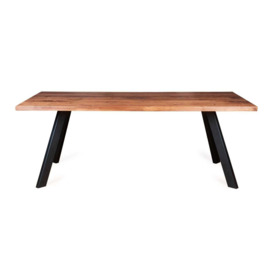 Heal's Madrid Table 220x100cm White Oak Straight Edge Filled
