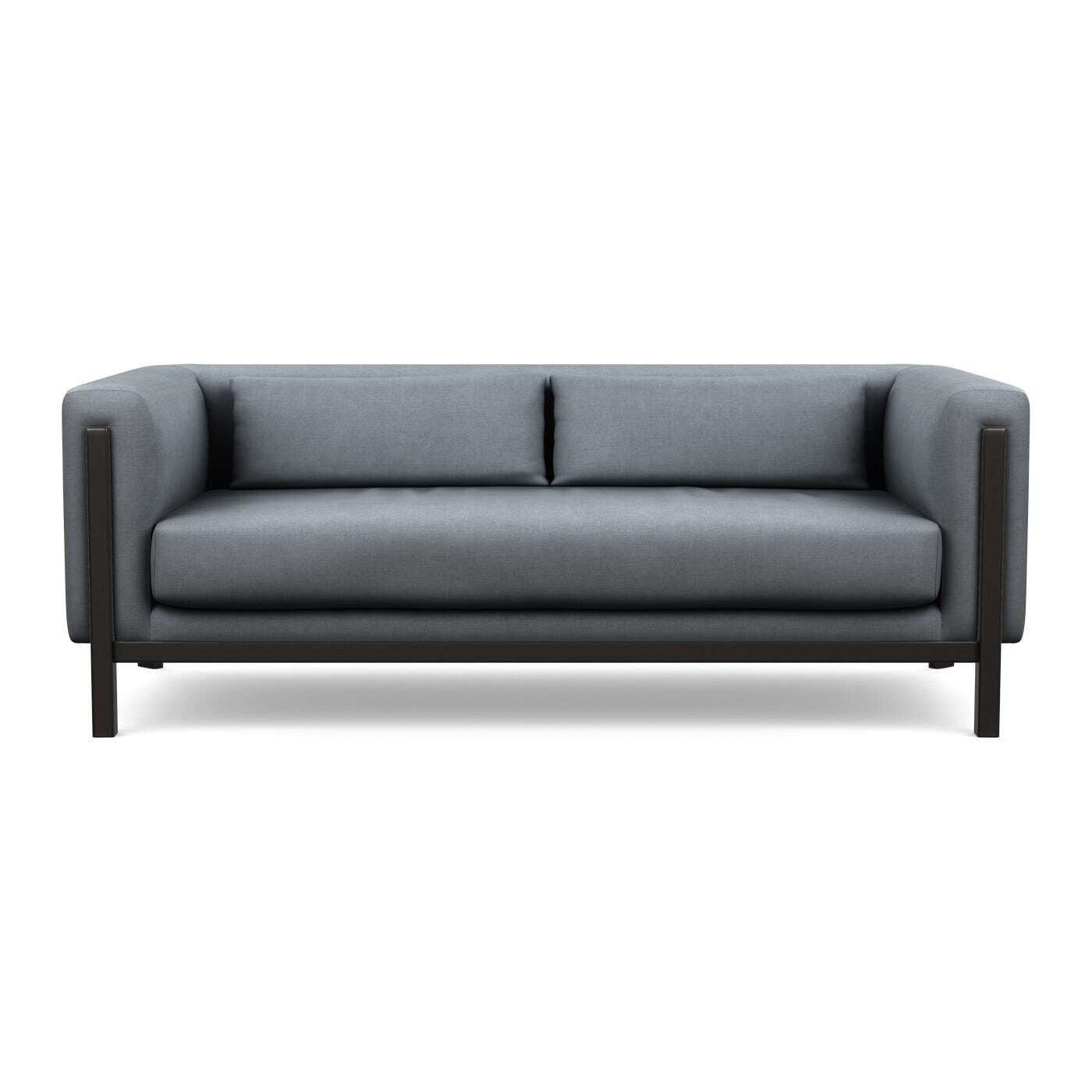 Heal's Massimo 3 Seater Sofa Siena Cotton Shale Grey Black Ash Feet