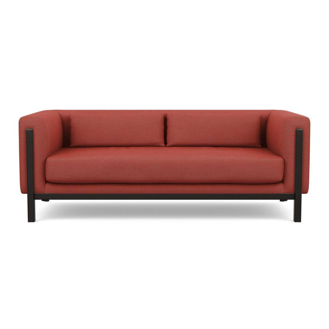 Heal's Massimo 3 Seater Sofa Tundra Texture Rust Black Ash Feet