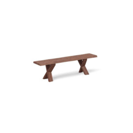 Heal's Oslo Bench 240x35cm Walnut Natural Edge Filled