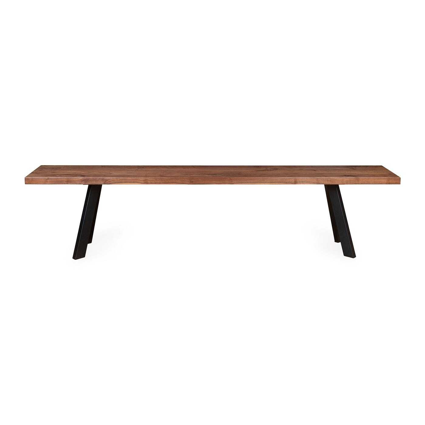 Heal's Madrid Bench 200x35cm White Oiled Oak Straight Edge Not Filled