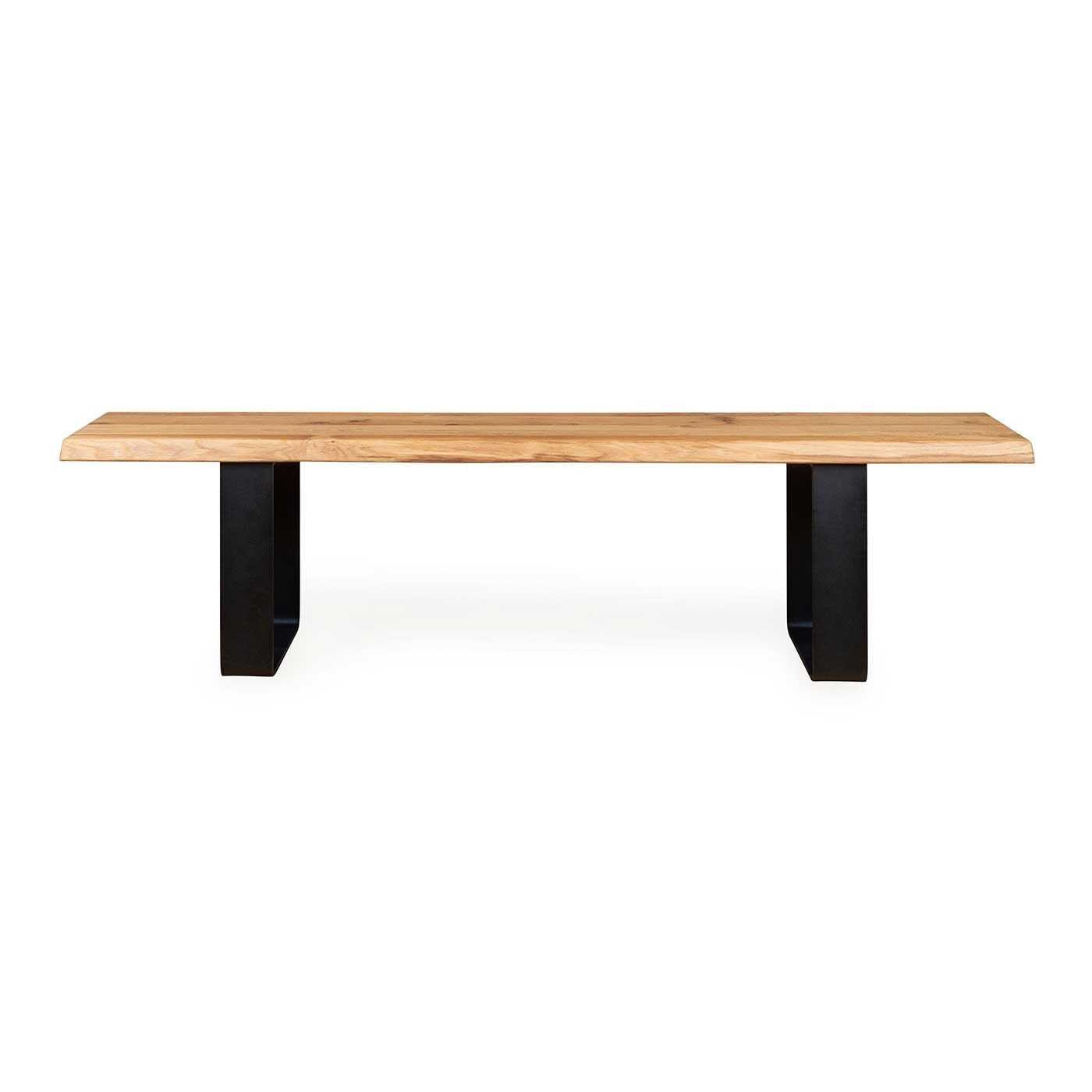 Heal's Prague Bench 200x35cm Oiled Walnut Natural Edge Not Filled