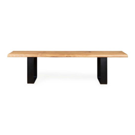 Heal's Prague Bench 200x35cm Oiled Walnut Natural Edge Not Filled