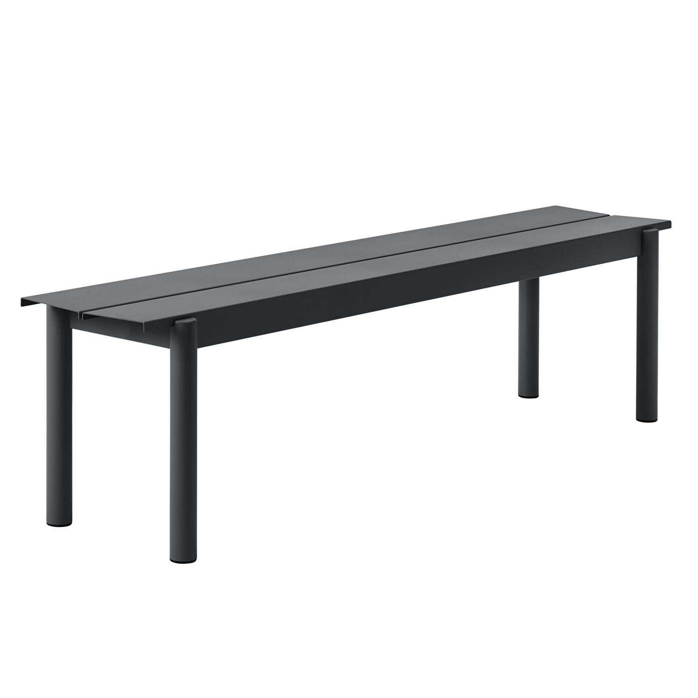 Muuto Linear Outdoor Steel Bench Large Black