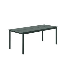 Muuto Linear Outdoor Steel Table Large Dark Green