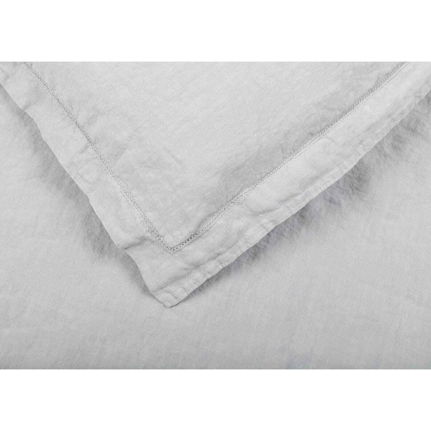 Heal's Washed Linen Grey Fitted Sheet Double - Heal's UK Furniture
