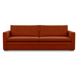 Heal's Palermo 5 Seater Sofa Nobilis Velvet Rust Brass and Walnut Feet