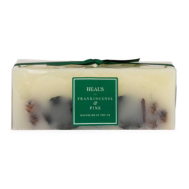 Heal's Frankincense & Pine Brick Candle with Botanicals