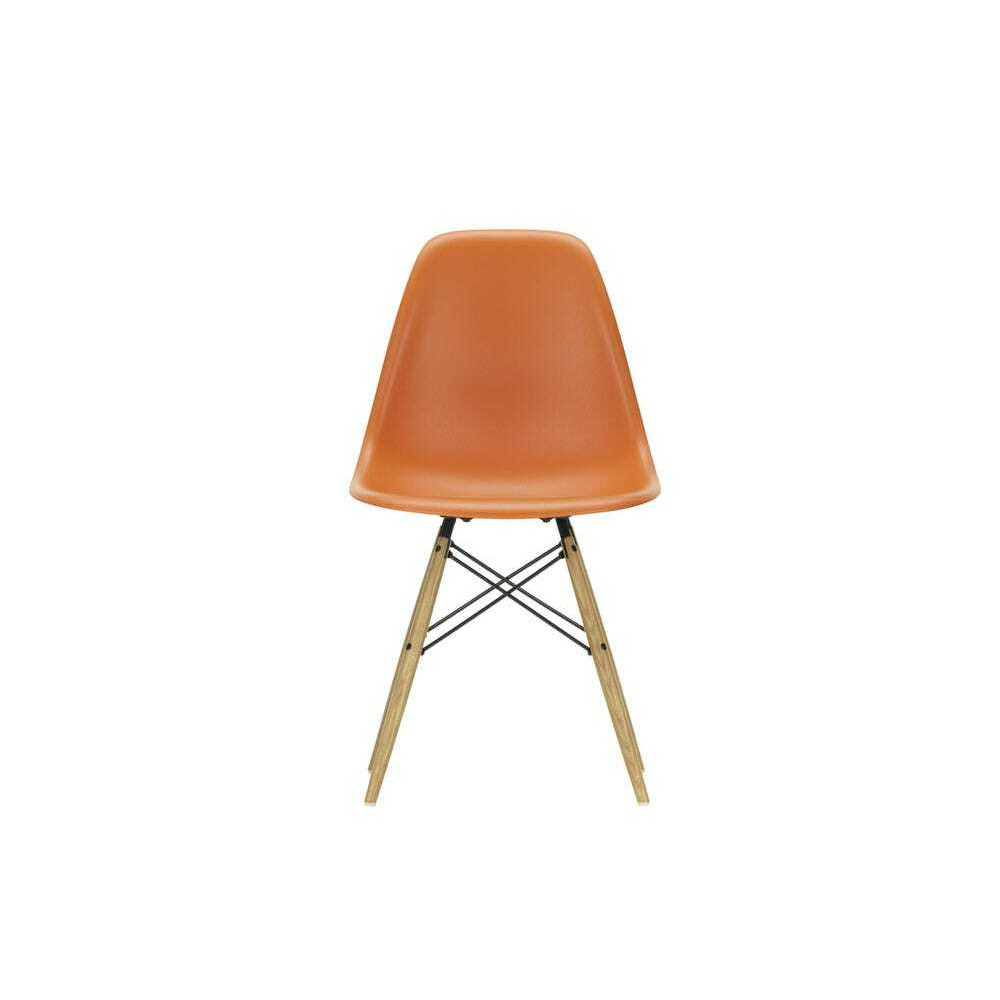 Vitra Eames DSW Side Chair New Height Rusty Orange Ash Honey Base - Heal's UK Furniture - image 1