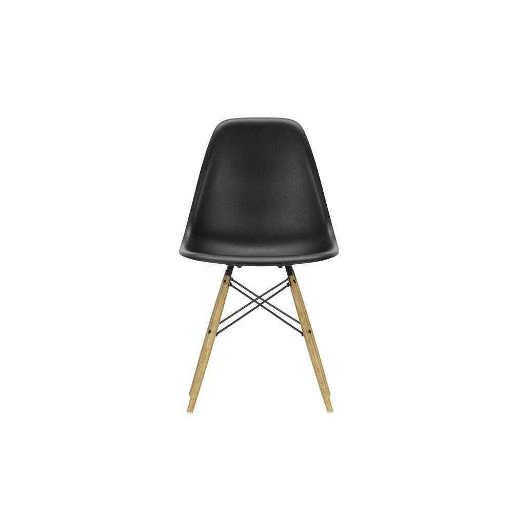 Vitra Eames DSW Side Chair New Height Deep Black Dark Maple Base - Heal's UK Furniture - image 1