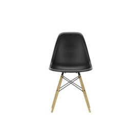 Vitra Eames DSW Side Chair New Height Deep Black Dark Maple Base - Heal's UK Furniture - thumbnail 1