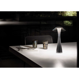 Kartell Space LED Portable Outdoor Table Lamp Chrome - thumbnail 2