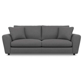 Heal's Snooze 5 Seater Sofa Smart Linen Mix Grey Black Feet