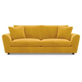 Heal's Snooze 5 Seater Sofa Smart Luxe Velvet Canary Black Feet