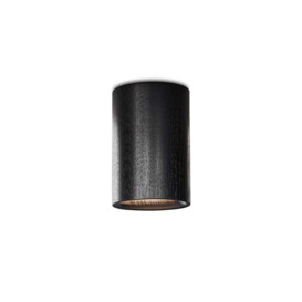 Case Solid Downlight Cylinder Black Stained Oak