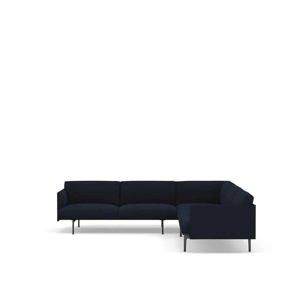 Muuto Outline Corner Sofa Vidar Fabric Dark Blue 554